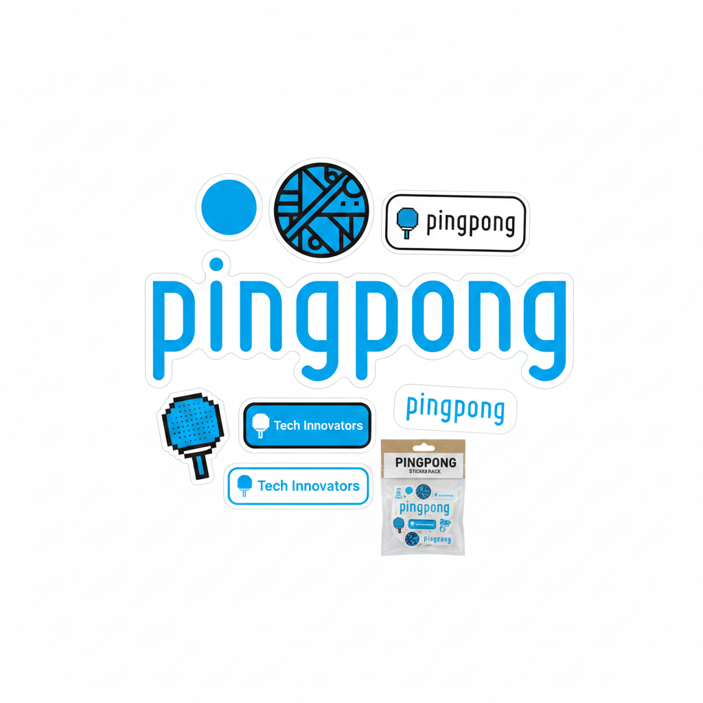 PingPong Laptop Sticker Pack