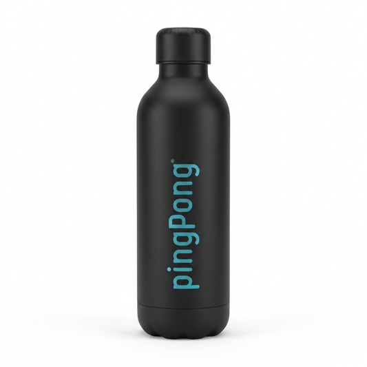 PingPong Matte Black Water Bottle 500ml